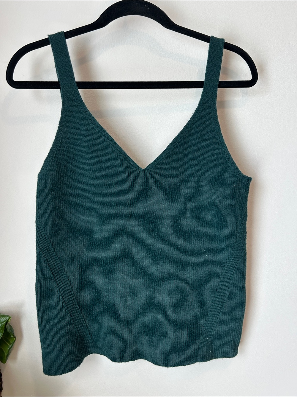 Old Navy Forest Green V-Neck Knit Tank